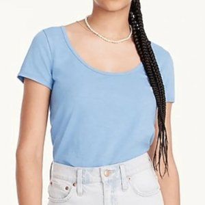 J Crew '90s cropped organic slub cotton scoopneck T-shirt